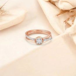 Dazzling Halo Diamond Finger Ring