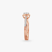 Dazzling Halo Diamond Finger Ring