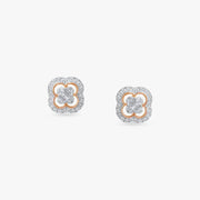Baguette Bloom Diamond Stud Earrings