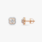 Baguette Bloom Diamond Stud Earrings