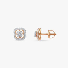 Baguette Bloom Diamond Stud Earrings