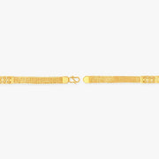 Artisanal Textured Gold Bracelet for Men