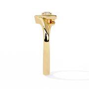 Open Heart Solitaire Ring