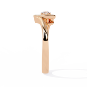 Open Heart Solitaire Ring