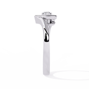 Open Heart Solitaire Ring