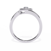 Open Heart Solitaire Ring