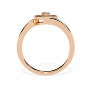 Open Heart Solitaire Ring