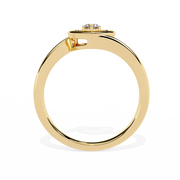 Open Heart Solitaire Ring