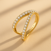 0.37ct Lab Grown Diamond Ring in 18kt Gold Vermeil