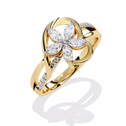 Classic Heart Halo Ring