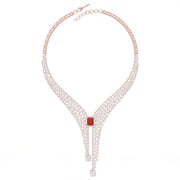 Crimson Frost Diamond Necklace