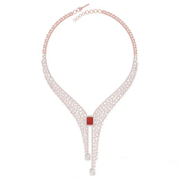 Crimson Frost Diamond Necklace