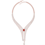 Crimson Frost Diamond Necklace