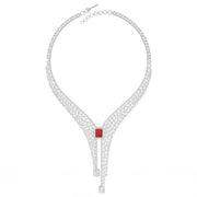 Crimson Frost Diamond Necklace