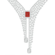 Crimson Frost Diamond Necklace