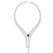 Crimson Frost Diamond Necklace
