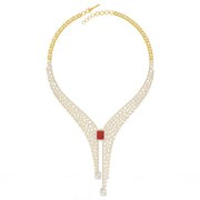 Crimson Frost Diamond Necklace