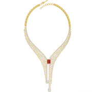Crimson Frost Diamond Necklace