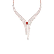 Crimson Frost Diamond Necklace