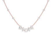Uneven Clusters Diamond Necklace