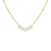 Uneven Clusters Diamond Necklace