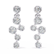 Staggered Bezel Earrings