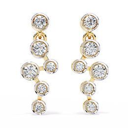 Staggered Bezel Earrings