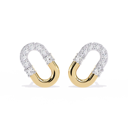 Linkage Pave Studs Earrings