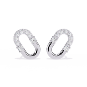 Linkage Pave Studs Earrings