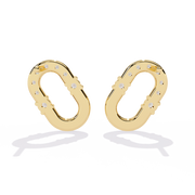 Linkage Pave Studs Earrings