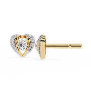 Luna Heart Halo Studs Earrings