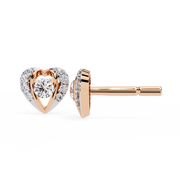 Luna Heart Halo Studs Earrings