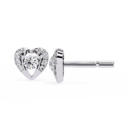 Luna Heart Halo Studs Earrings