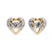 Luna Heart Halo Studs Earrings