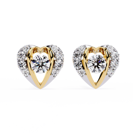 Luna Heart Halo Studs Earrings