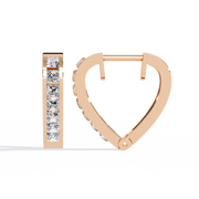 Heart-Shaped Hoop Earrings