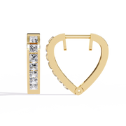 Heart-Shaped Hoop Earrings