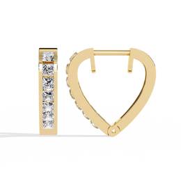 Heart-Shaped Hoop Earrings