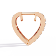 Heart-Shaped Hoop Earrings