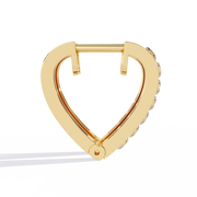 Heart-Shaped Hoop Earrings