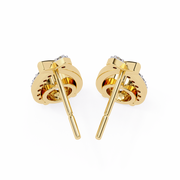 Lattice Aura Oval Studs Earrings
