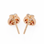 Lattice Aura Oval Studs Earrings