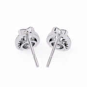 Lattice Aura Oval Studs Earrings