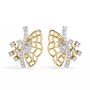 Mariposa Lattice Diamond Studs Earrings