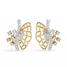 Mariposa Lattice Diamond Studs Earrings