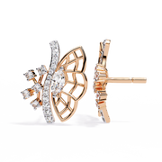 Mariposa Lattice Diamond Studs Earrings