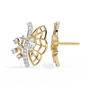 Mariposa Lattice Diamond Studs Earrings