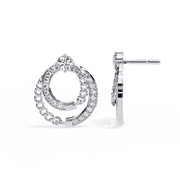 Lunar Orbit Diamond Studs Earrings