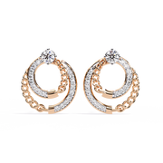 Lunar Orbit Diamond Studs Earrings