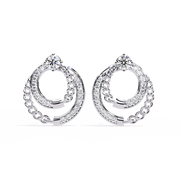 Lunar Orbit Diamond Studs Earrings